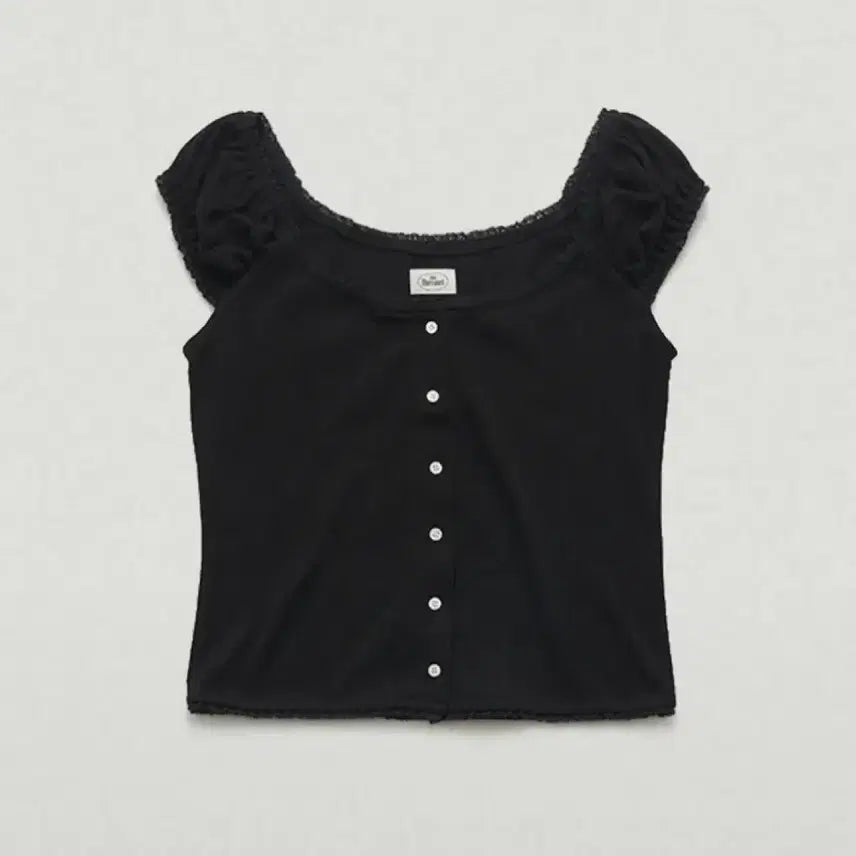 [BUNJANG] TheBarnet Corinne Button Sleeveless Top Black / 더바넷 코린 버튼 슬리브리스 탑 블랙