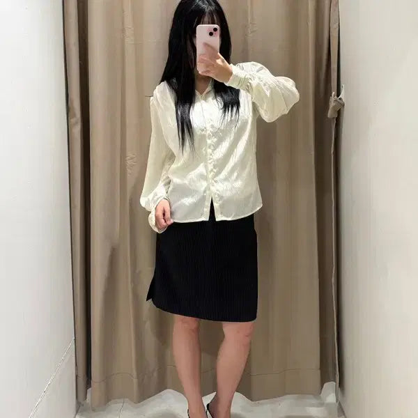 [BUNJANG] JPN Jacquard Blouse / JPN 자카드 블라우스 J1104