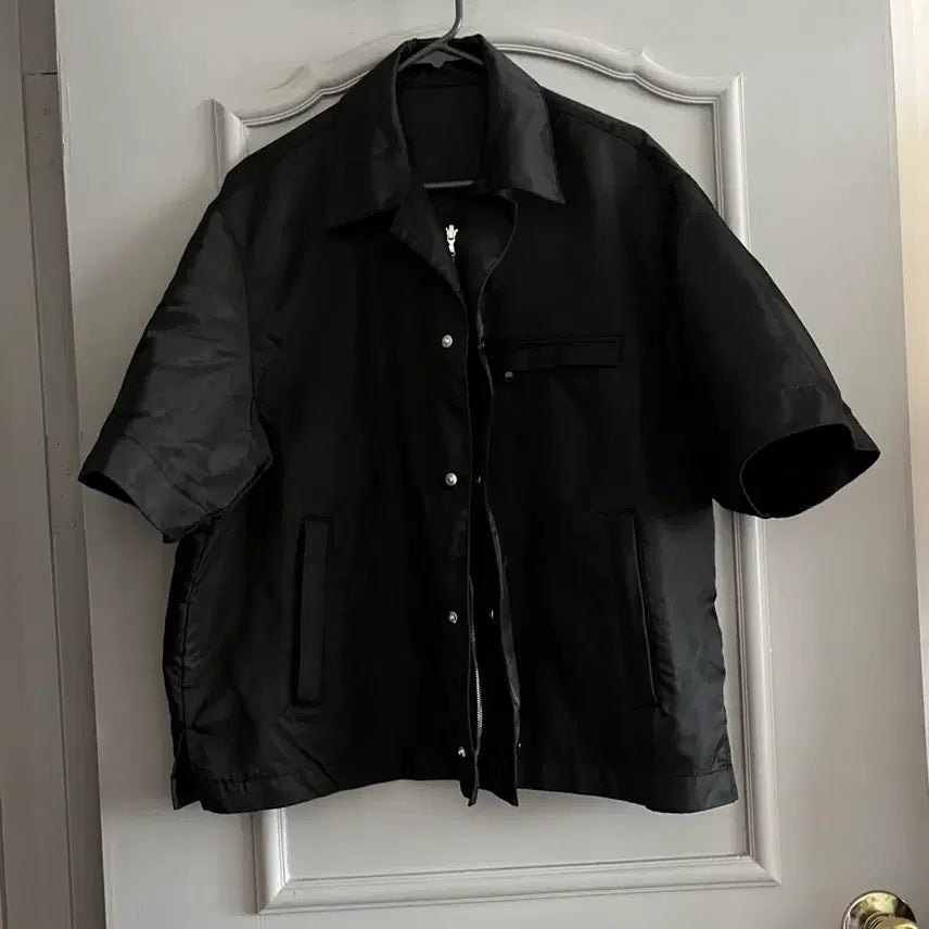 [BUNJANG] Solid Homme Nylon Short Sleeve Shirt Jacket Size 46 / 솔리드옴므 (Solid Homme) 나일론 반팔 셔츠 자켓 46사이즈
