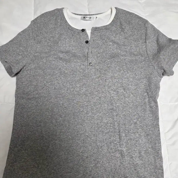 [BUNJANG] Blayer Layered T-Shirt Grey M / 블레이어 / 레이어트 티 그레이 / M