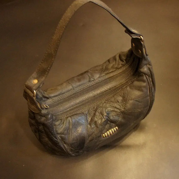[BUNJANG] Mosaic Leather Shoulder Bag / Q7134 숄더백 크로스백 가죽백 가죽가방 빈티지가방 여자가방 여성백