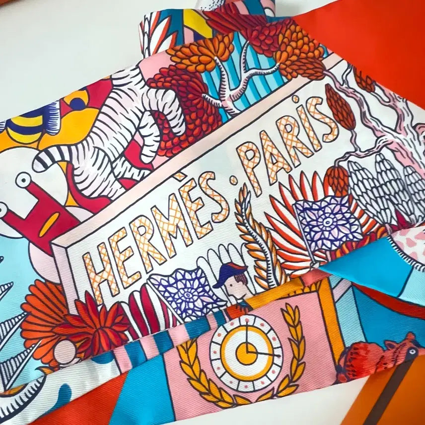[BUNJANG] Hermes Maxi Twilly Tropical Plants Scarf / 정품) 에르메스 맥시  트윌리 스카프
