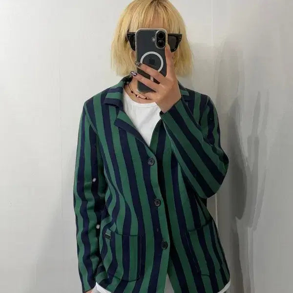 [BUNJANG] Fendi Kids Stripe Knit Jacket / 12A FENDI 펜디 키즈 스트라이프 니트 자켓