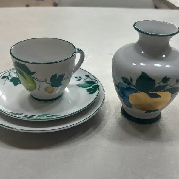 [BUNJANG] 1983 USSR Ceramic Coffee Cup & Vase Set / (정품)1983년 구소련 도자기 커피잔+화병 일괄