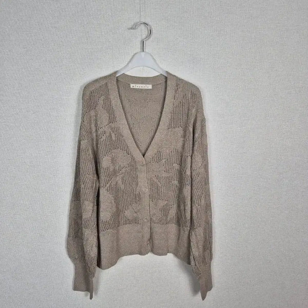 [BUNJANG] Light Brown Knit Cardigan / (#88,99추천)연브라운 긴팔 니트 가디건