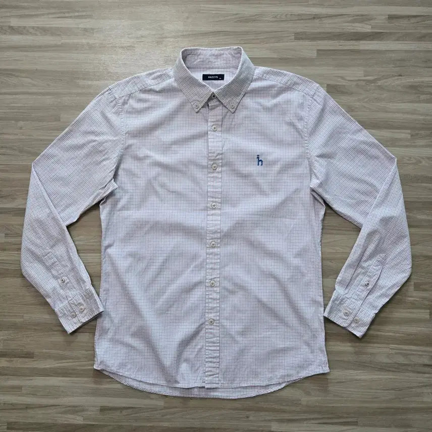 [BUNJANG] Hazzys Check Pattern Long-Sleeve Shirt / 100) 헤지스 체크 남방 셔츠