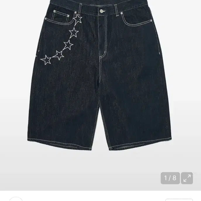 [BUNJANG] Wecanders Star Denim Bermuda Pants / 위캔더스 버뮤다 팬츠