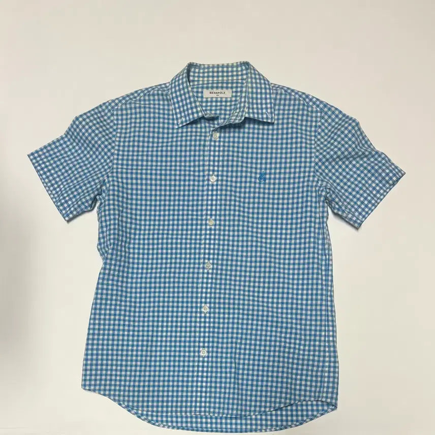 [BUNJANG] Beanpole Gingham Check Short Sleeve Shirt M~L / 빈폴 Beanpole 귀여운 깅엄 체크 반팔 셔츠 M ~ L