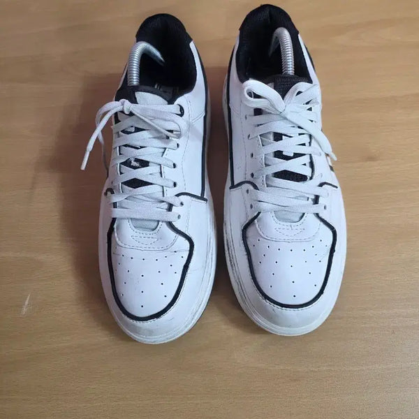 [BUNJANG] MLB Color Block Sneakers - Size 280 (Cleaned) / MLB 흰색/검정색 배색 운동화 사이즈 280 세탁완료
