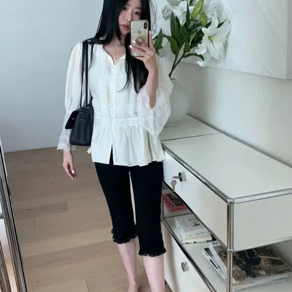 [BUNJANG] Bicini Yorurru Blouse Cream / [새상품]바이씨니 요루루블라우스