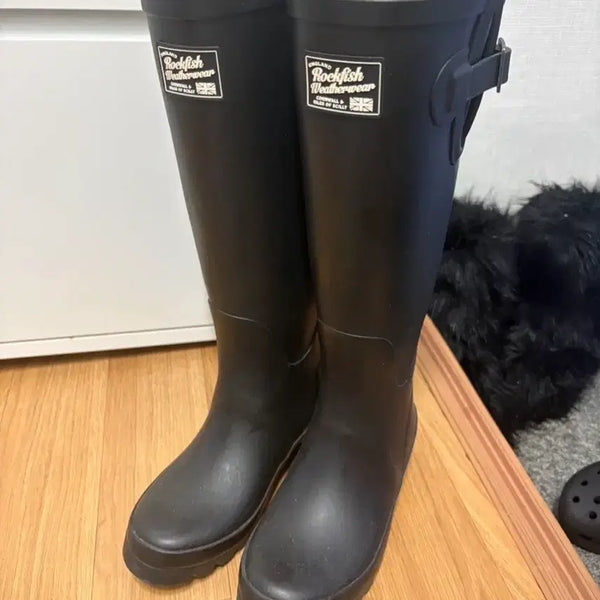 [BUNJANG] Rockfish Rain Boots Black / 락피쉬 레인부츠