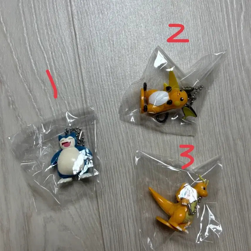 [BUNJANG] Pokemon Keychain (Snorlax, Pikachu, Dragonite) / 포켓몬스터 키링 (잠만보, 라이츄, 망나뇽)