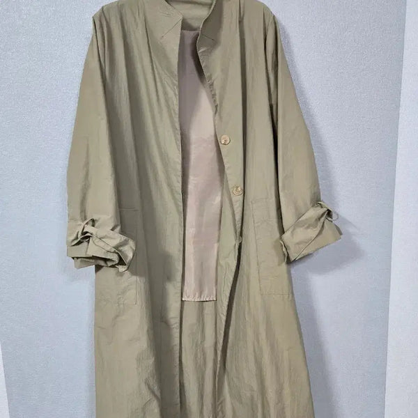 [BUNJANG] Nylon Blend Transitional Coat / 간절기 나일론혼방 코트 프리