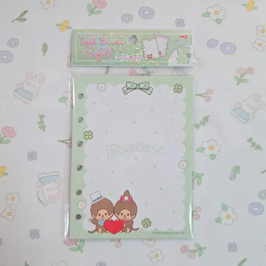 [BUNJANG] Monchhichi 6-Ring Binder Sticker Book Inserts for Journaling / 몬치치 6공 바인더 스티커북 내지 다꾸