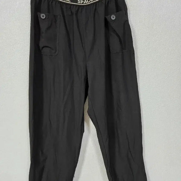 [BUNJANG] Black Nylon Pants Size 77 / 밴딩허리 나일론 팬츠 77