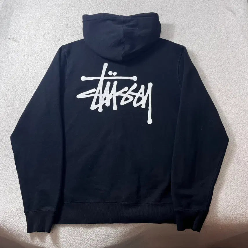[BUNJANG] Stussy Basic Logo Black Hoodie Zip-up M / 100 스투시 베이직로고 블랙 후드집업 #584