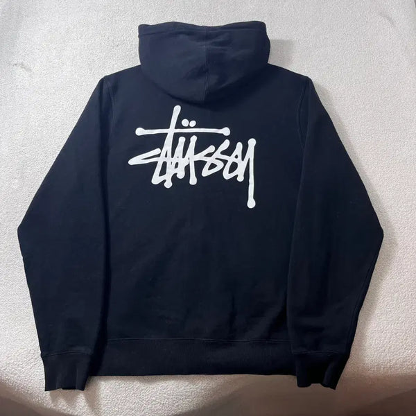 [BUNJANG] Stussy Basic Logo Black Hoodie Zip-up M / 100 스투시 베이직로고 블랙 후드집업 #584