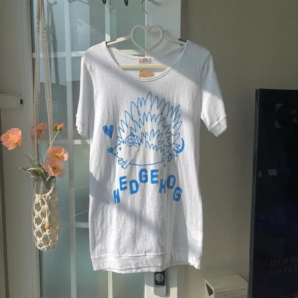 [BUNJANG] Rough Hedgehog Short Sleeve T-Shirt / [빈티지] rough 러프 고슴도치 반팔티 -옷장정리