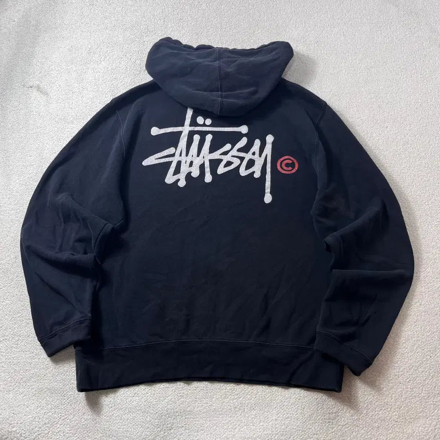 [BUNJANG] Stussy Basic Black Hoodie / 95 00s 스투시 베이직 블랙 후드티 #585