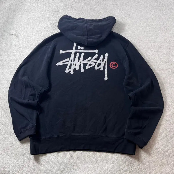 [BUNJANG] Stussy Basic Black Hoodie / 95 00s 스투시 베이직 블랙 후드티 #585