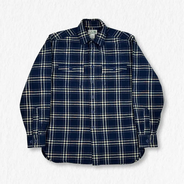 [BUNJANG] L.L.Bean Check Shirt Navy Size S / 엘엘빈 체크 셔츠 네이비