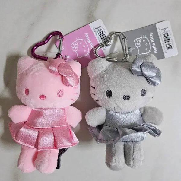 [BUNJANG] Sanrio Kitty Doll Keychain (Pink/Grey) Bundle Set / (새상품/일괄가) 산리오 분홍 / 그레이 키티 인형 키링