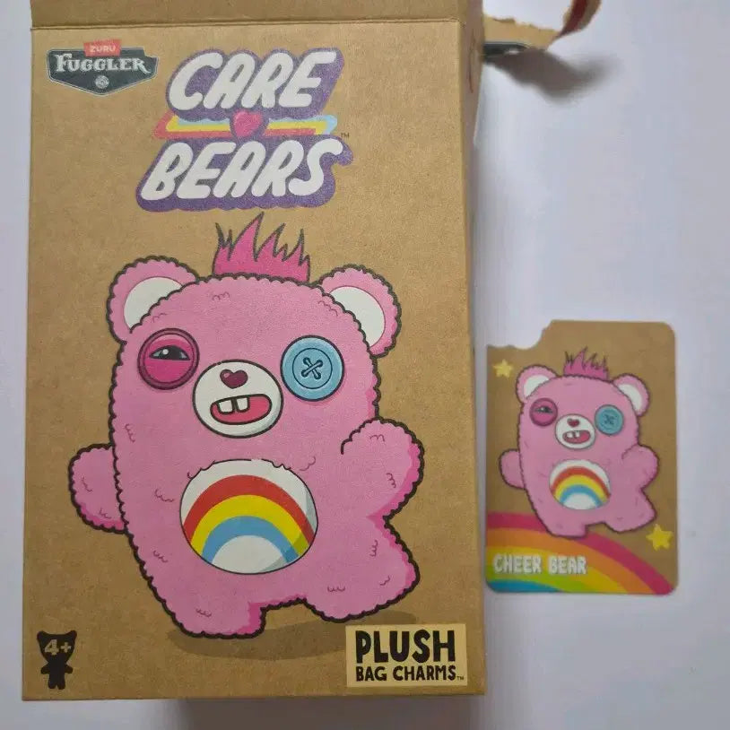 [BUNJANG] Pugler Care Bears Collab Cheer Bear Pink Keyring / 퍼글러 케어베어 콜라보 키링 치어베어 핑크 새상품 정품 판매