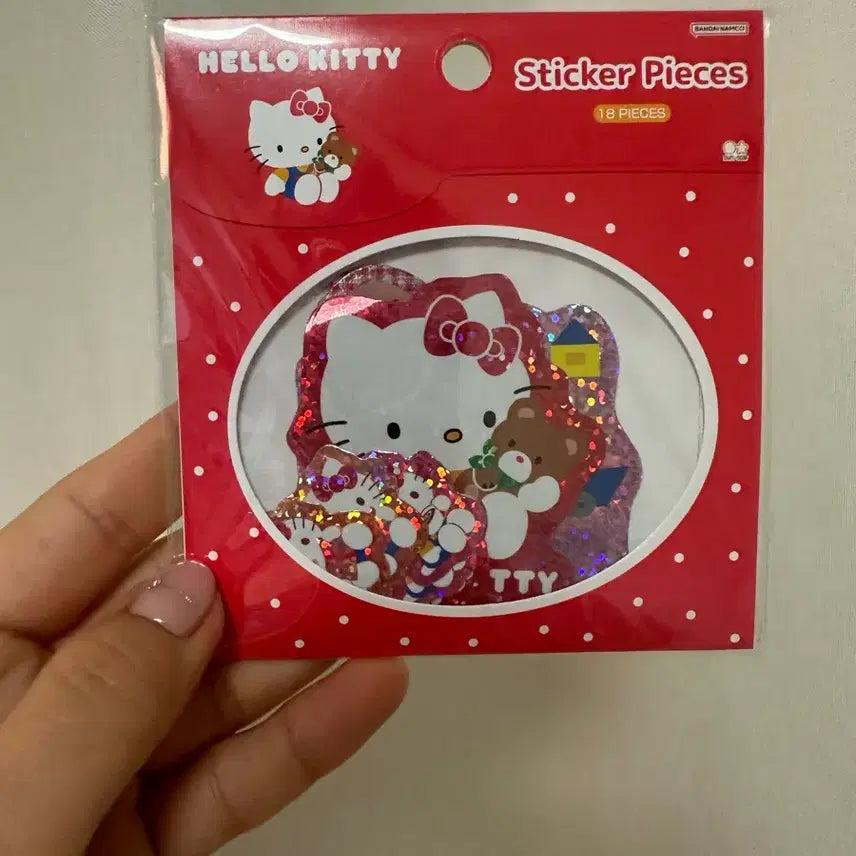 [BUNJANG] Sanrio Kitty Red Sticker Set / 일본 산리오 키티 레드 조각 스티커
