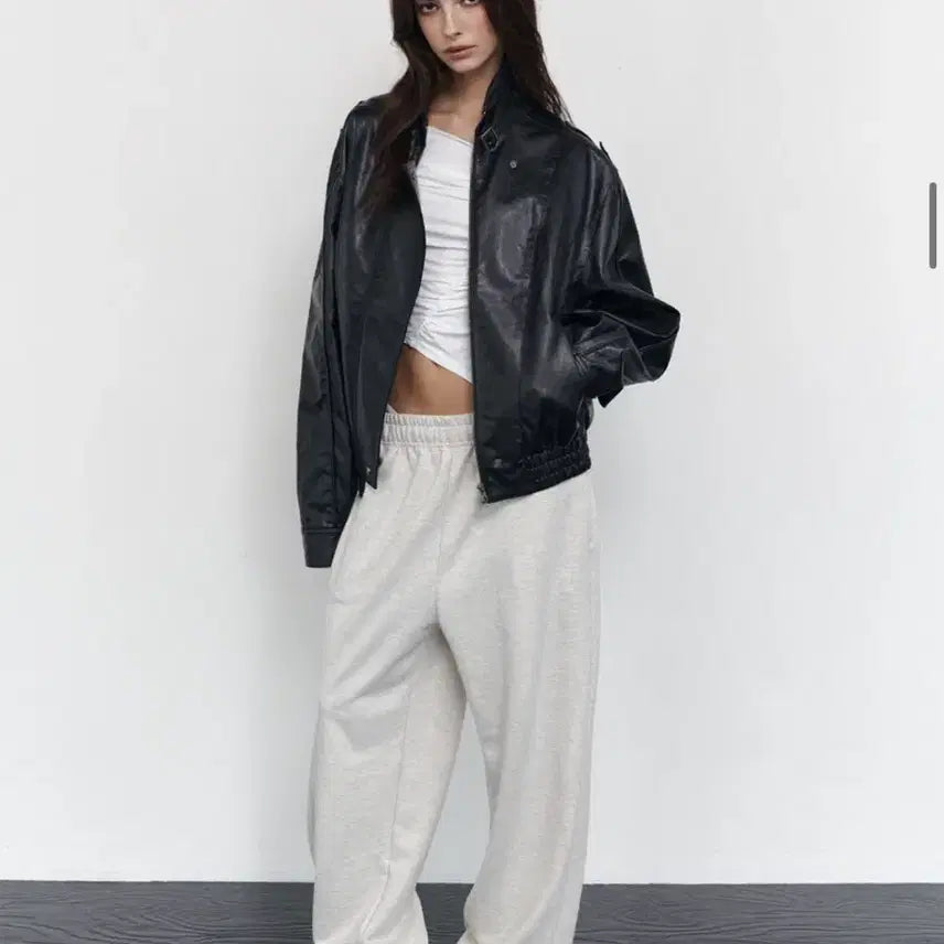 [BUNJANG] Please No Follow Gia Leather Bomber Jacket / 플리즈노팔로우 Gia Leather Bomber jacket 새상품
