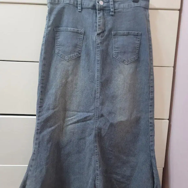 [BUNJANG] Denim Mermaid Long Skirt One Size / 데님 머메이드 롱 스커트 F