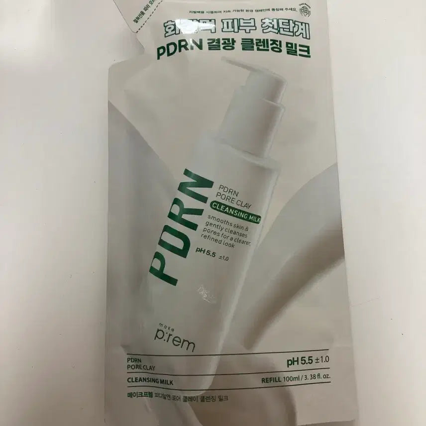 [BUNJANG] Make P:rem PDRN Pore Clay Cleansing Milk 100ml Refill / 메이크프렘 PDRN 포어 클레이 클렌징 밀크 100ml 리필