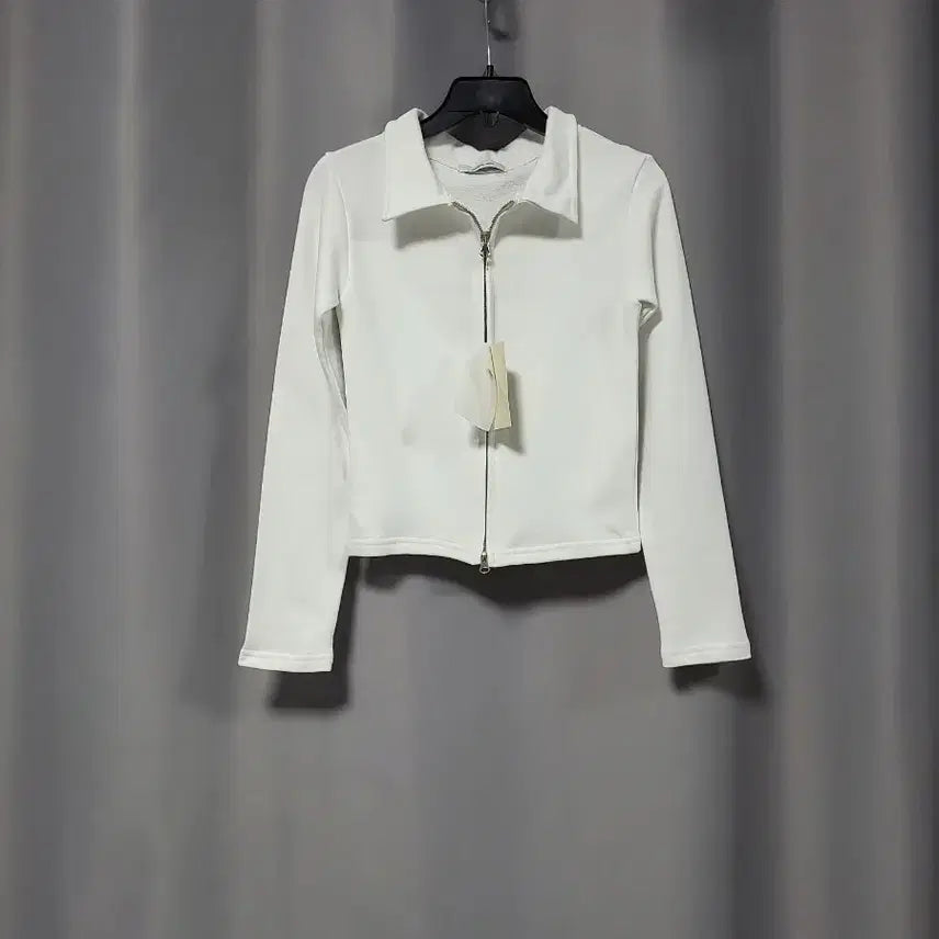 [BUNJANG] Cotton Collar Zip-Up Sweatshirt (New) / 카라 면 집업 (새상품)