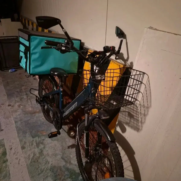 [BUNJANG] Samil Phantom Electric Bicycle (Delivery Full Set) with Large Delivery Bag / [8월까지만 40만원] 바로 주행 가능한 삼천리 팬텀 전기자전거 배달 풀세팅 / 대형 배달가방 포함