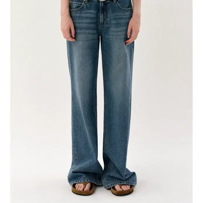 [BUNJANG] Abra.m.o Low Rise Straight Leg Jeans / 아비에무아 로우라이즈 스트레이트 레그진