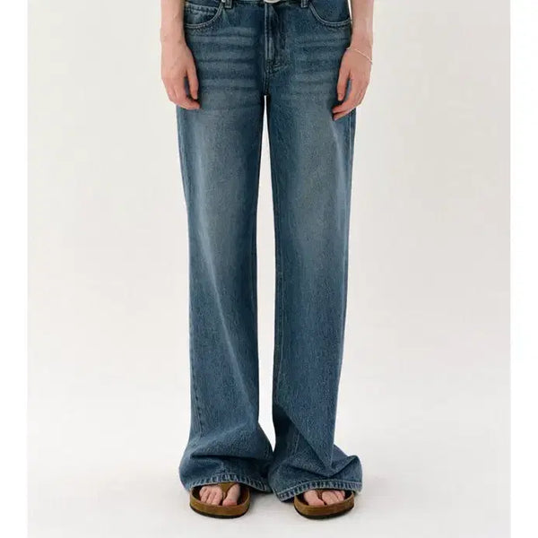 [BUNJANG] Abra.m.o Low Rise Straight Leg Jeans / 아비에무아 로우라이즈 스트레이트 레그진