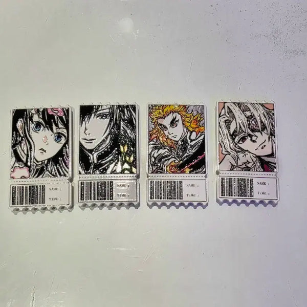[BUNJANG] Demon Slayer Acrylic Card Set (4 Types) / 귀멸의 칼날 아크릴카드 4종세트