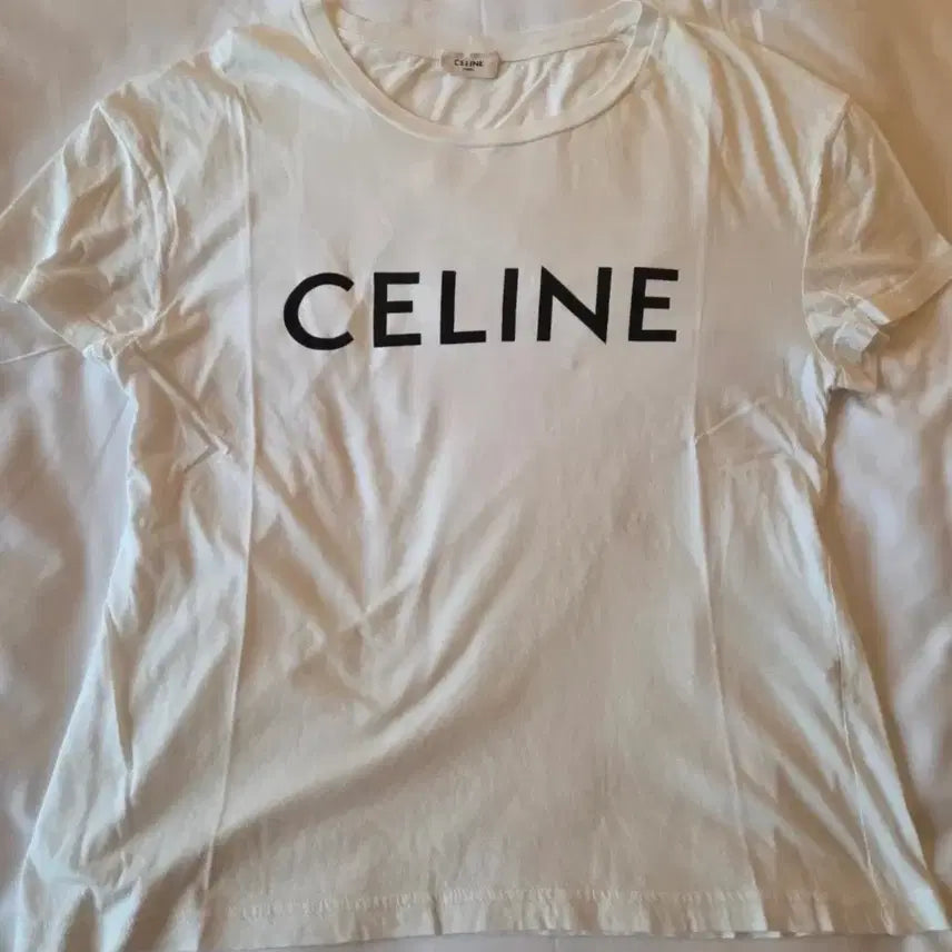 [BUNJANG] Celine Logo T-Shirt White M / [정품] 셀린느 로고 반팔티 화이트 M
