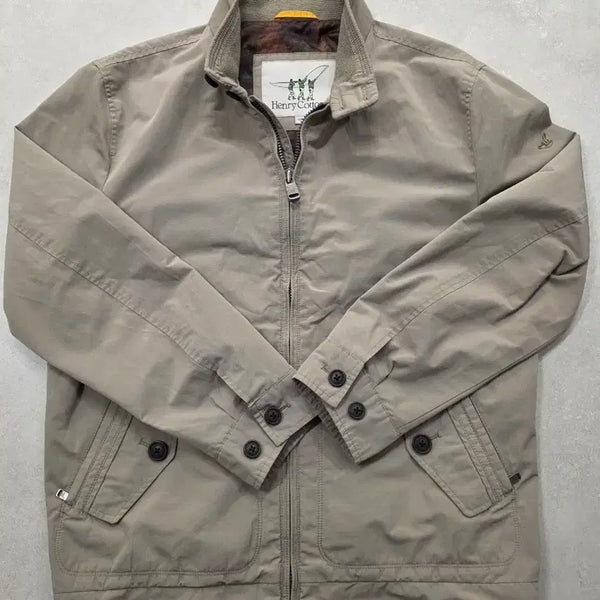 [BUNJANG] Henry Cotton Harrington Twill Casual Jacket Beige 100 / 헨리코튼 해링턴 바라쿠다 바이스윙 트윌  100 베이지 캐주얼 자켓
