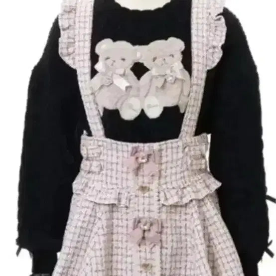 [BUNJANG] LIZLISA Tweed Suspender Skirt / 리즈리사 트위드 서스펜더 양산형