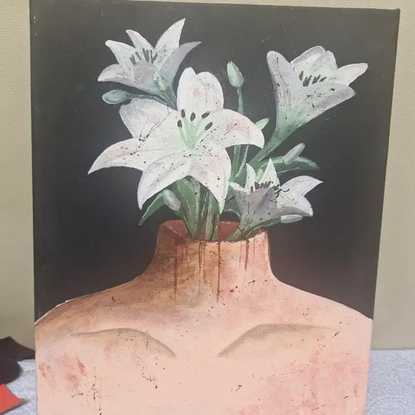 [BUNJANG] Hand-Painted Lily Painting / 직접 그린 백합그림