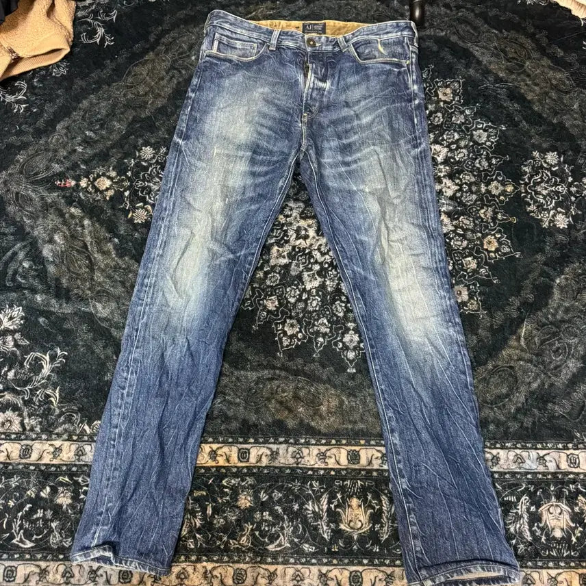 [BUNJANG] Armani Jeans Washed Denim Pants / 아르마니 진스 워싱 데님 팬츠