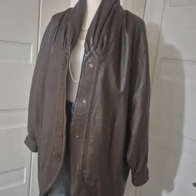 [BUNJANG] Gaudi Brown Leather Jacket (Spain) / 가우디 브라운 가죽 자켓 (스페인)