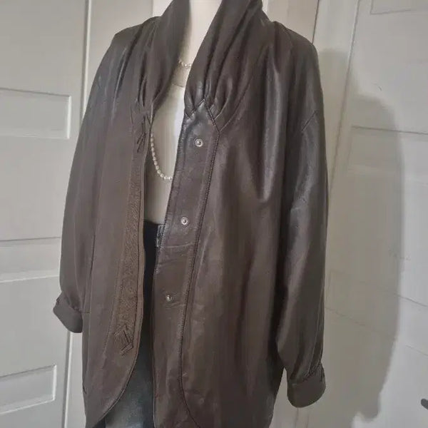 [BUNJANG] Gaudi Brown Leather Jacket (Spain) / 가우디 브라운 가죽 자켓 (스페인)