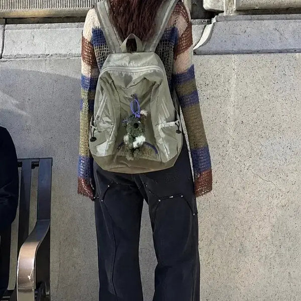 [BUNJANG] Nylon Backpack Mint / 나일론 백팩 민트색