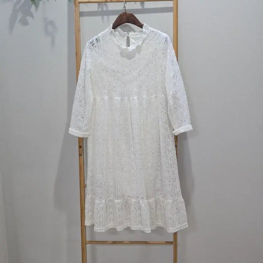 [BUNJANG] White Lace Dress / 화이트 레이스 원피스