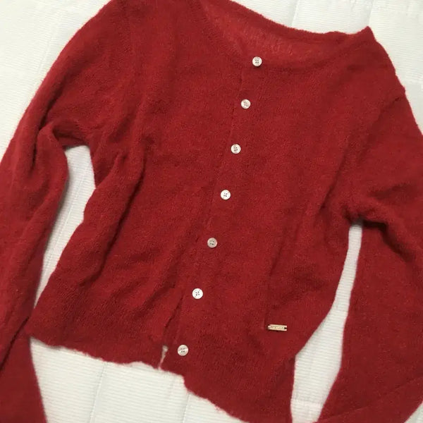 [BUNJANG] Red Cardigan / 빨강 가디건
