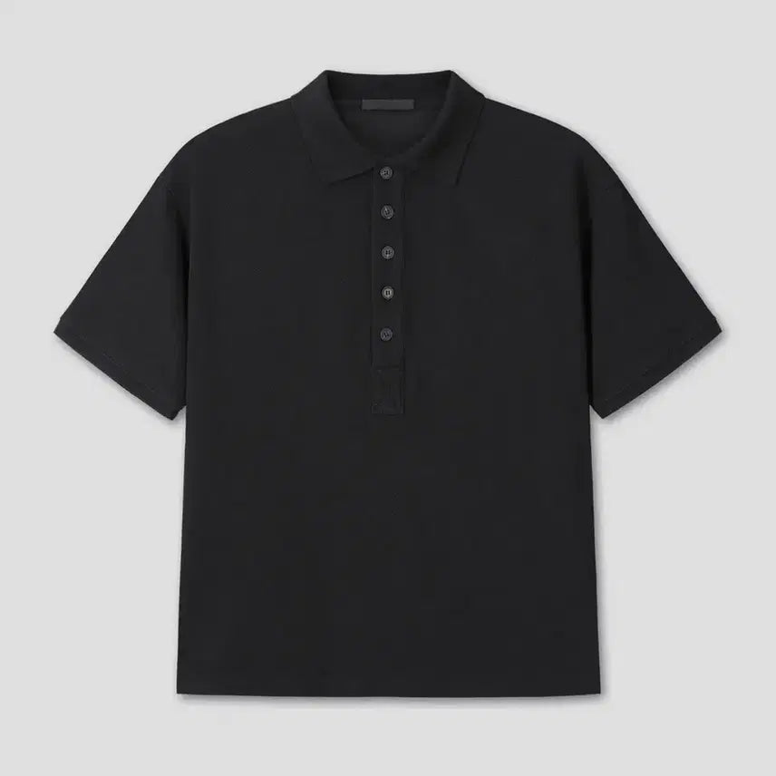 [BUNJANG] Dive In Regular Polo Crop T-Shirt Black / [2]다이브인 레귤러 폴로 크롭 티셔츠 블랙