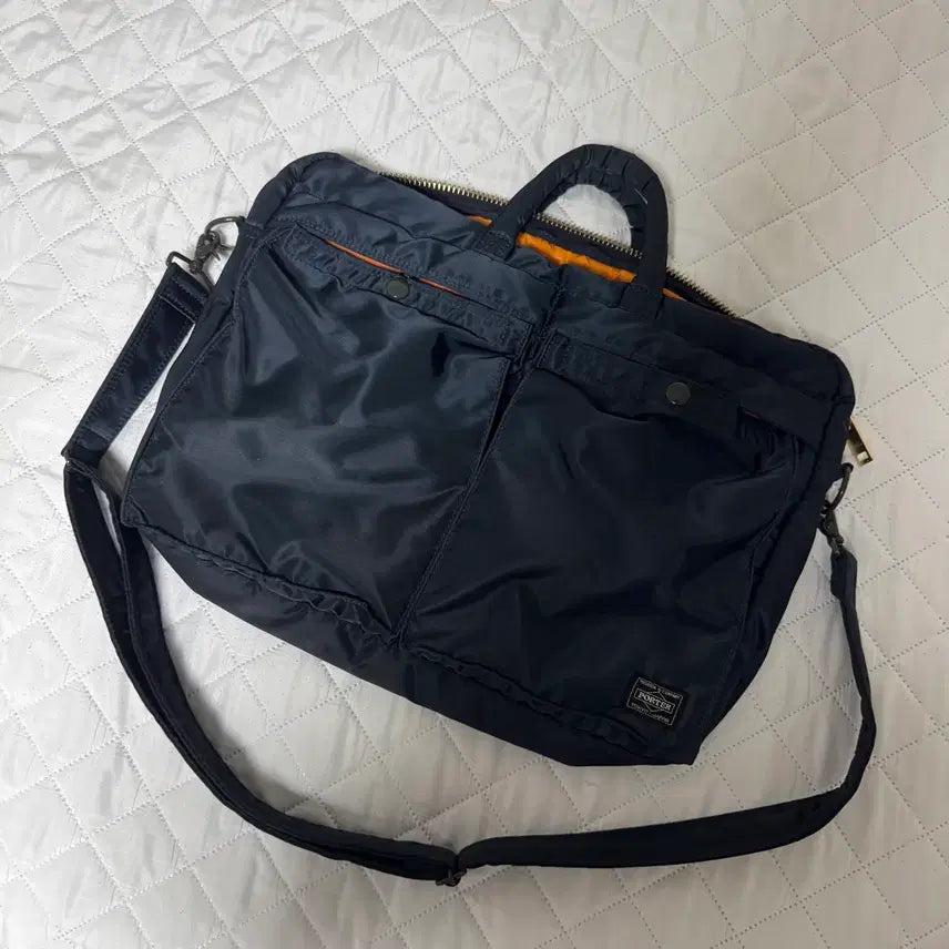 [BUNJANG] Yoshida Porter Tanker 2-Way Briefcase Iron Blue / 요시다 포터 탱커 투웨이 브리프케이스 아이언 블루 2Way 네이비