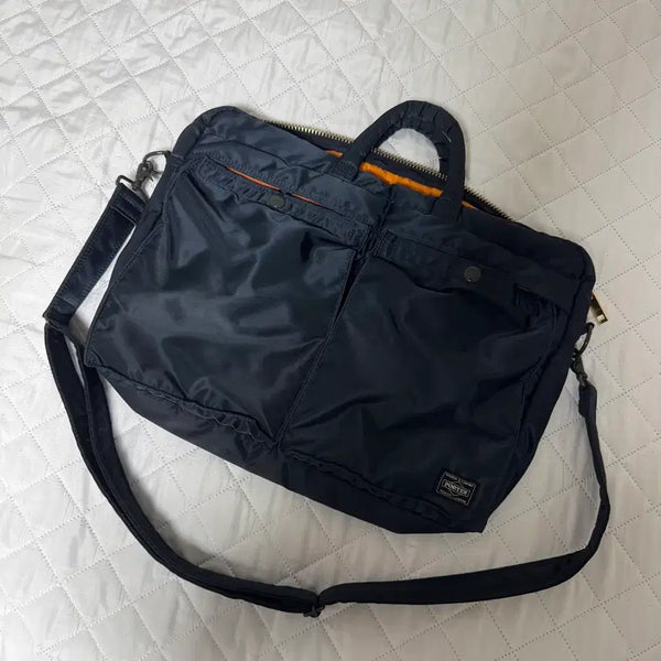 [BUNJANG] Yoshida Porter Tanker 2-Way Briefcase Iron Blue / 요시다 포터 탱커 투웨이 브리프케이스 아이언 블루 2Way 네이비