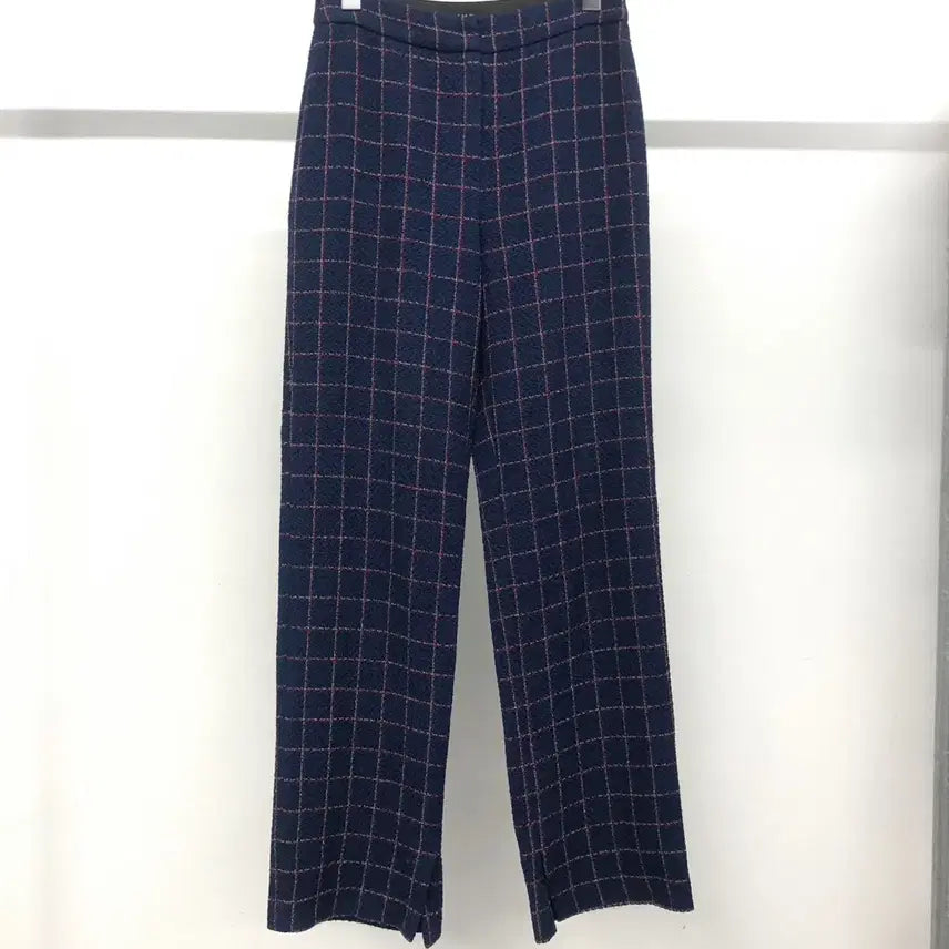 [BUNJANG] TIME Tweed Banding Slit Pants (Size 44-55) / 타임 트위드 밴딩 슬릿 팬츠 44-55
